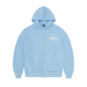 Corteiz Island Blue Zipper Hoodie